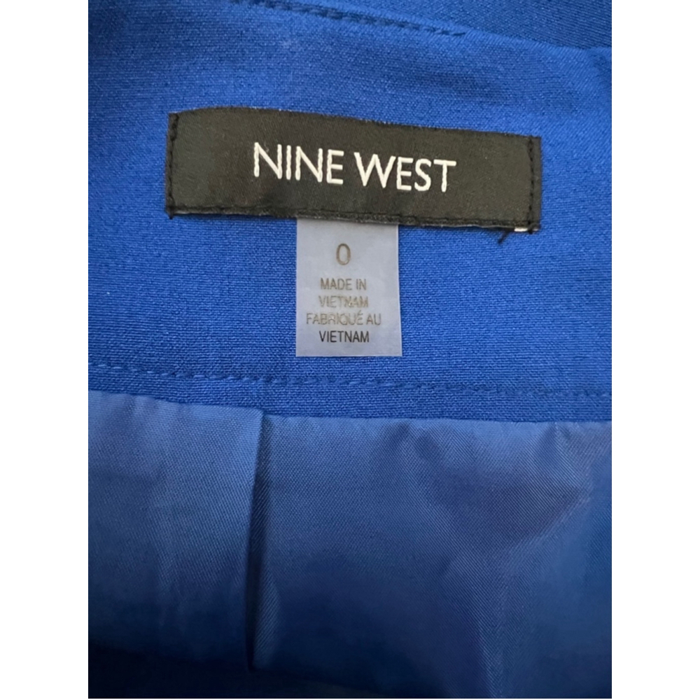 NWOT NINE WEST Cobalt Blue High Waist Stretch Pencil Skirt 0 - Picture 7 of 8